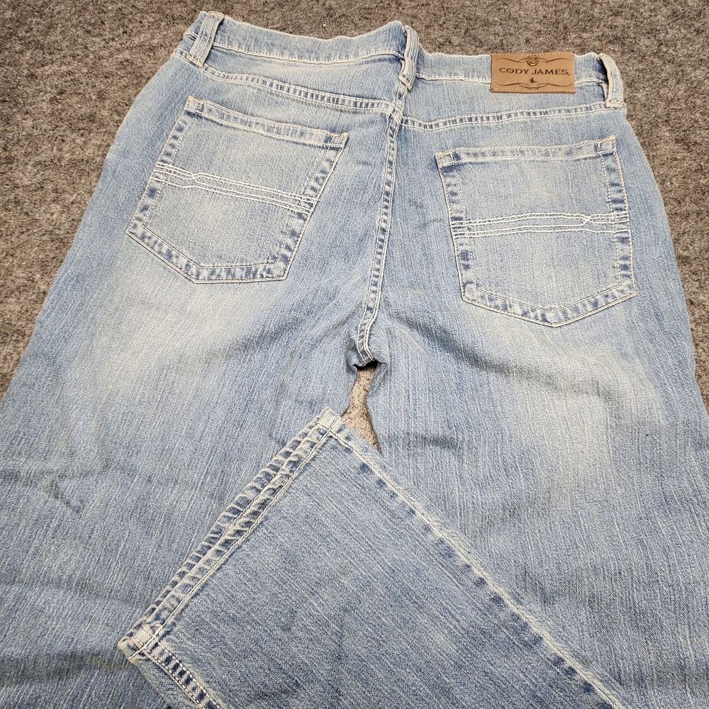 Cody James Mens Clovehitch Stackable Straight Leg Light Wash Jeans 36x34 Stretch